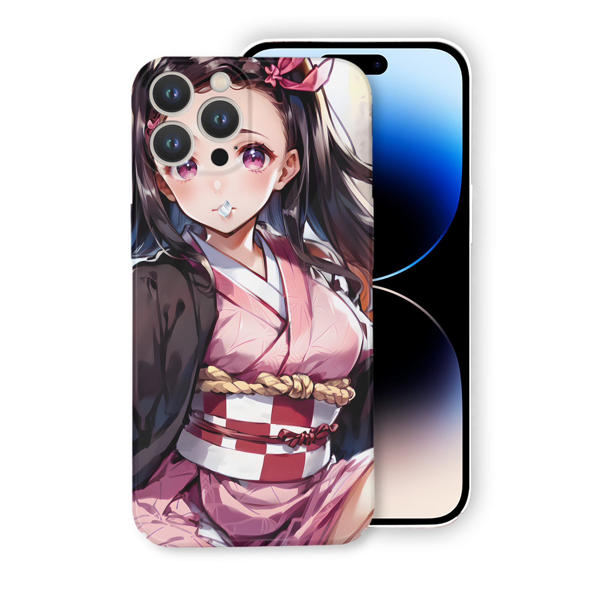 （画像用） 鬼滅の刃（きめつのやいば）竈門 禰󠄀豆子／かまど ねずこ Kamado Nezuko 【iPhone 14シリーズ対応】ハードケース